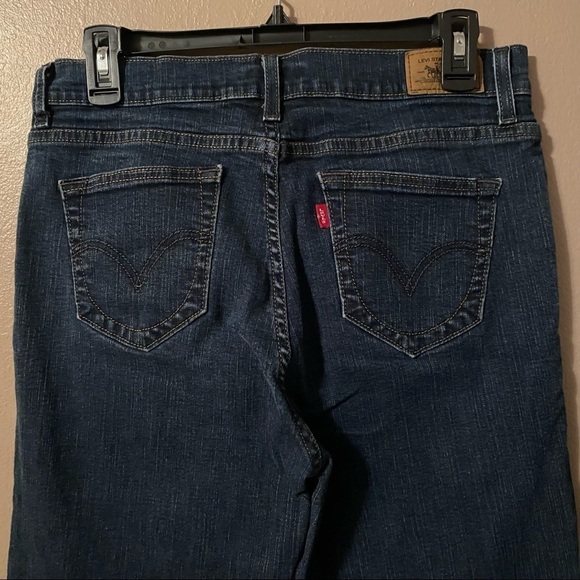 Levi’s Jeans Women’s Size 12 Blue Dark wash 548 Perfectly Slimming Flare Jeans - Picture 5 of 12